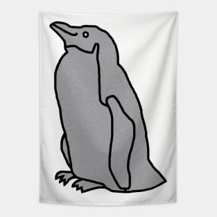 Silver Metallic Penguin Tapestry