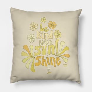 be kind like sunshine // retro surf art by surfy birdy Pillow