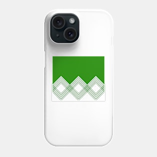 Abstract geometric pattern - green and white. Phone Case