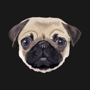 Pug Life on Black T-Shirt