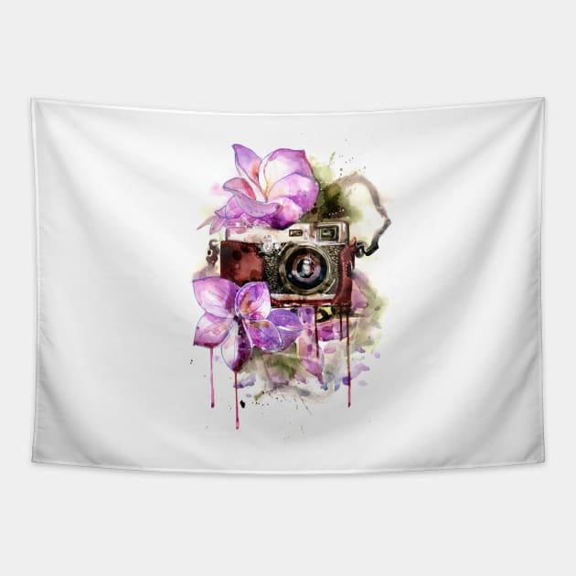 flower camera Tapestry by francuzf89