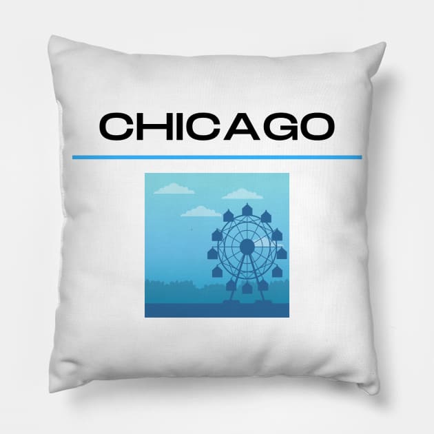 Chicago city Pillow by yum72