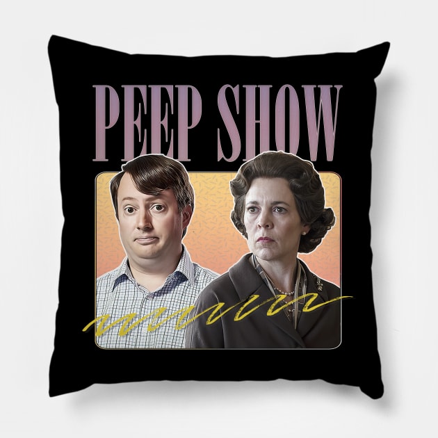 Peep Show Meme - Retro Fan Artwork Pillow by DankFutura