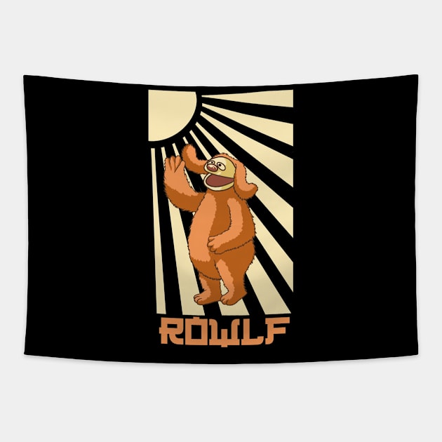 Rowlf The Dog Retro Japanese Muppets Tapestry by thelazyshibaai