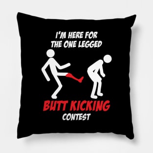 Butt Kicking Contest Leg Amputee Pillow