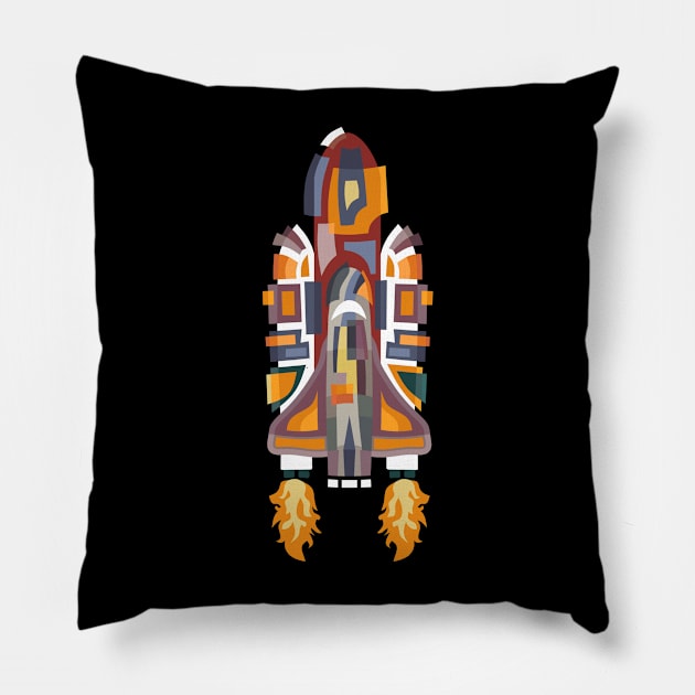 DESIGNED TO FLY OUTER SPACE Pillow by STYLIZED ART