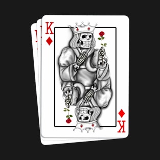 Card Game Kind Queen Partner Design Poker Cards T-Shirt