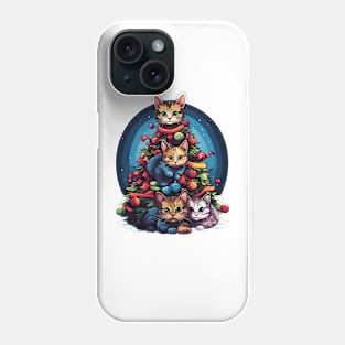 Cat Christmas Tree Phone Case