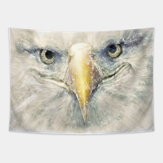 The portrait of an eagle bald Tapestry by Ryan Rad