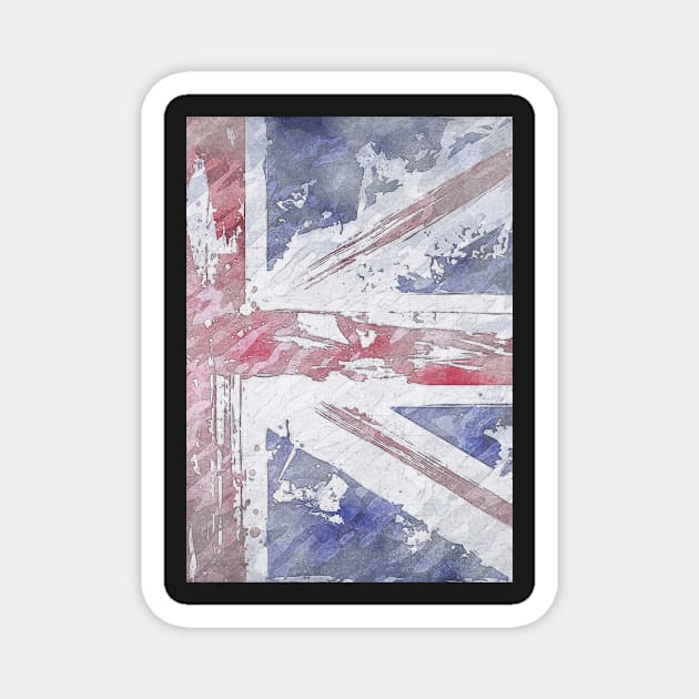 Rustic Union Jack Flag Magnet by BethsdaleArt