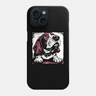 Retro Art Basset Hound Dog Lover Phone Case