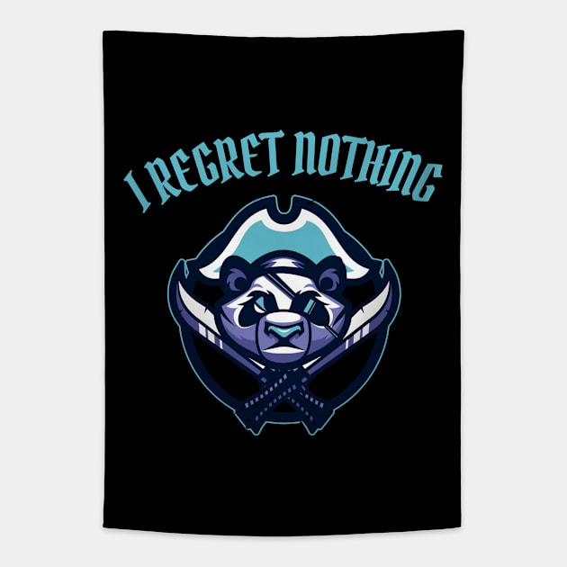 Pirate Panda! I regret nothing Tapestry by Johan13