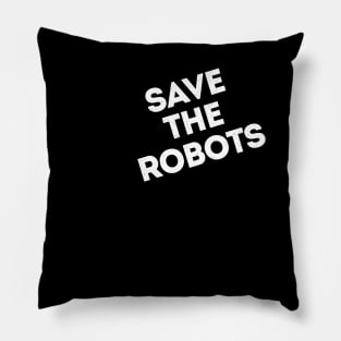 Save the Robots NYC dark Pillow