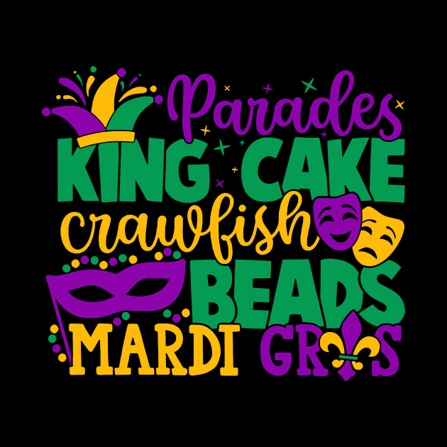 King Cake Beads Mardi Gras by artbyhintze