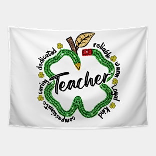 One Lucky Teacher, Teacher Pencils Patricks Day, St Patrick's Day, Shamrock Teacher Tapestry