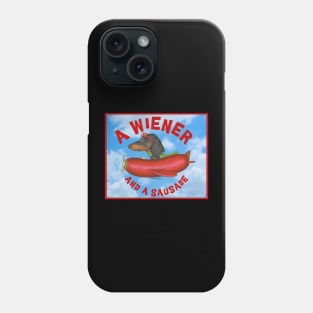 Fun Dachshund flying hot dog plane A wiener and a sausage Phone Case