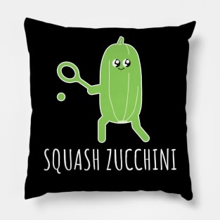 Squash Zucchini Funny Zucchini Playing Squash Pillow
