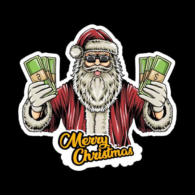 Vintage Santa Claus Retro Design Christmas Beer Funny Gift Idea by ivaostrogonac