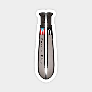 Puerto Rico Machete Flags Magnet