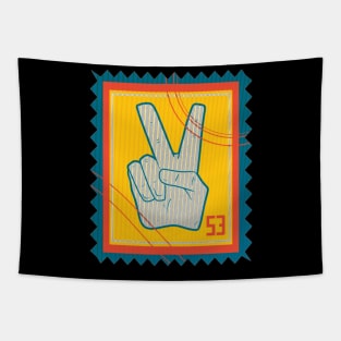 Peace Sign Stamp Tapestry