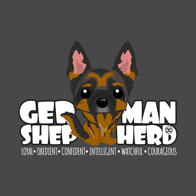 German Shepherd - DGBigHead by DoggyGraphics