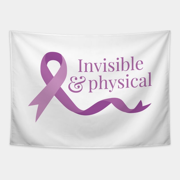 Invisible & Physical (Purple) Tapestry by yourachingart