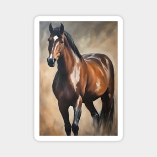 Horse Oil Painting Art Magnet