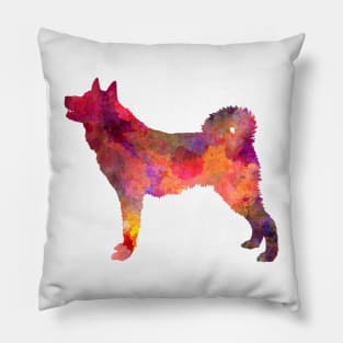 Karelian Bear Dog in watercolor Pillow