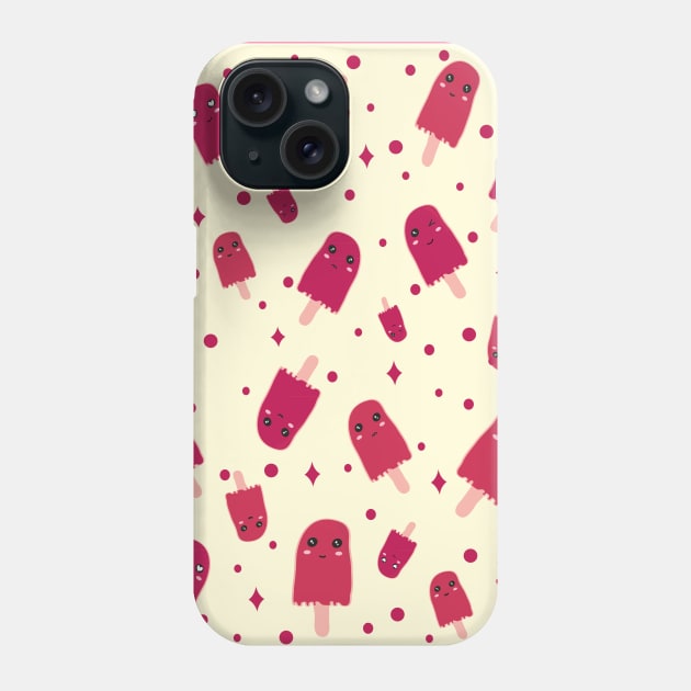 Raspberry sorbet Kawaii Sweet Raspberry Sorbet Time pattern Phone Case by Day81