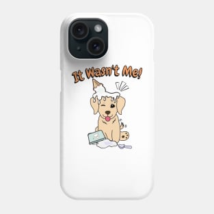 Funny golden retriever got caught stealing ice cream Phone Case