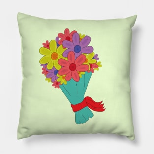 A colorful bouquet of flowers Pillow