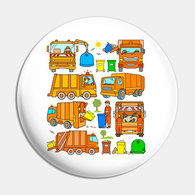 Garbage Trucks Pin by samshirts