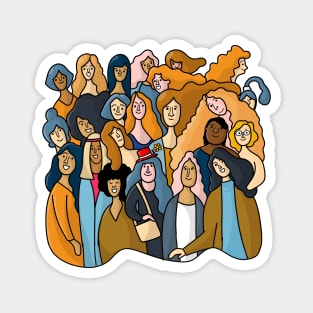 cute woman group Magnet