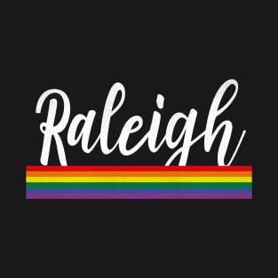 Raleigh, North Carolina - NC Pride Simple Rainbow T-Shirt