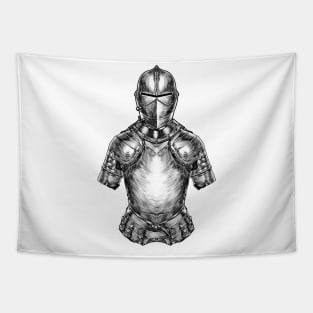 Chivalry in Steel: Medieval Knight Armor Tapestry