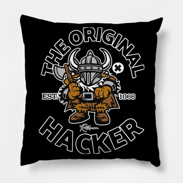 Meet Viking The Original Hacker 1066 Pillow by RuftupDesigns