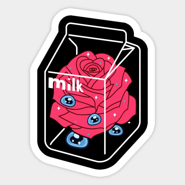 rose milk t3 aesthetic sticker teepublic