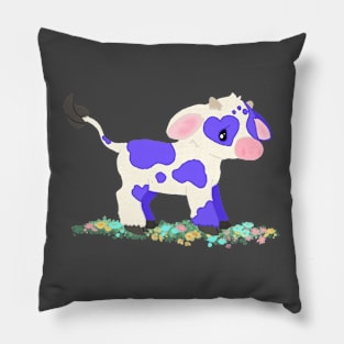 Blue moo Pillow