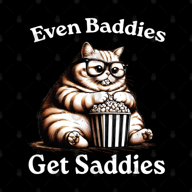 Even Baddies Get Saddies, Funny Cat Meme by LaroyaloTees