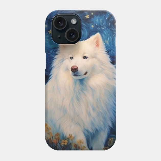 Samoyed on The Lake Painting Phone Case by NatashaCuteShop