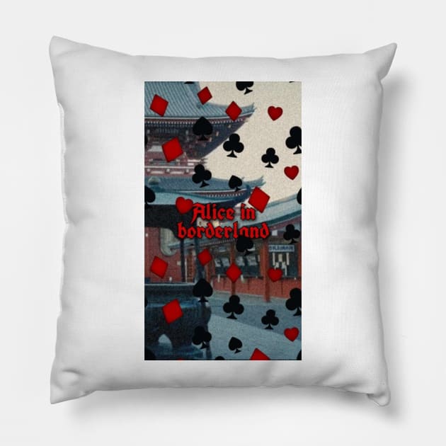 Alice in borderland Pillow by sheelashop