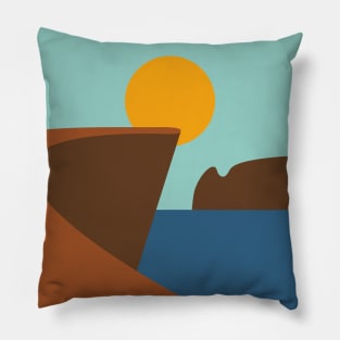 Sun is shining on a sea 4 Pillow