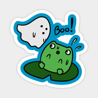 Frog and Ghost Boo Magnet