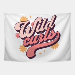 Wild Like My Curls Toddler Cute Retro Curly Haired Tapestry