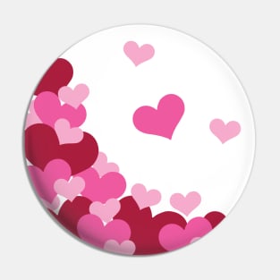 Hearts | Love | Pink | White Pin