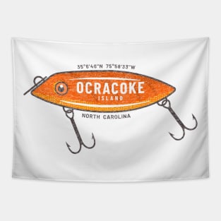 Ocracoke Island, NC Summertime Vacationing Fishing Lure Tapestry