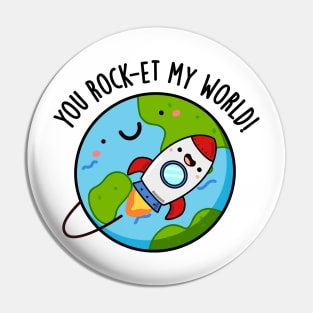 You Rock-et My World Cute Rocket Pun Pin