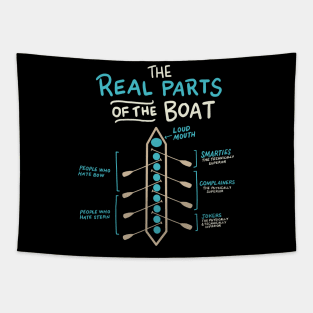 The Real Parts Of The Boat - Funny Rowing Tapestry