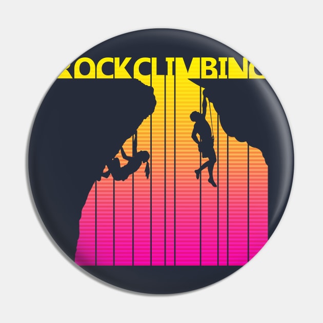 Vintage Retro Rock Climbing Gift Pin by GWENT