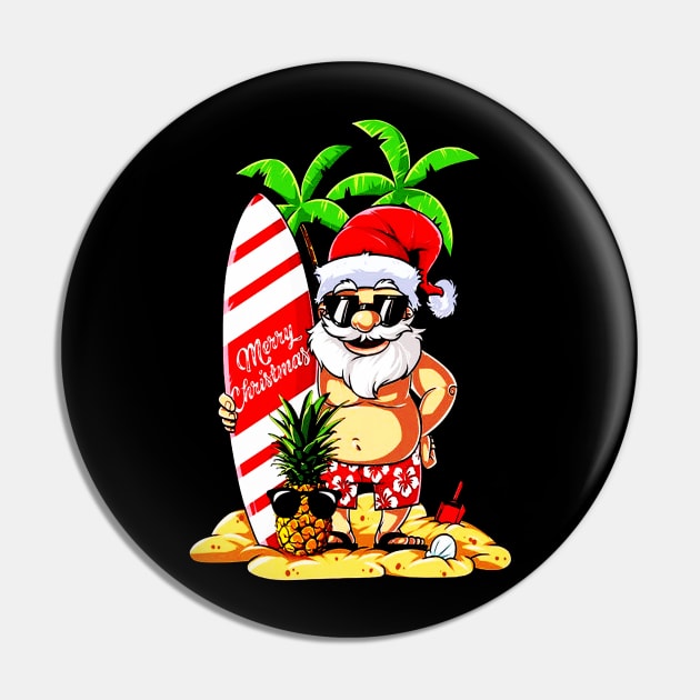 Santa Christmas Pin by mikadigital